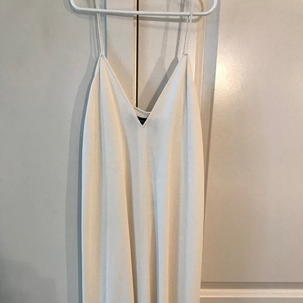 Warm Ivory Draped Dress